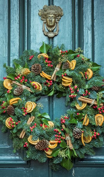 Christmas wreath, decoration, christmas Wallpaper 600x1024