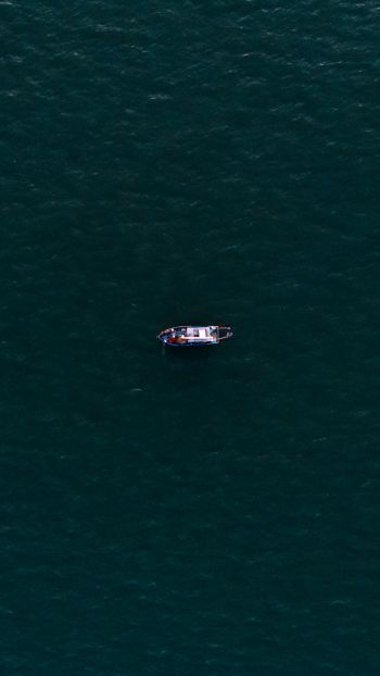 over the sea, boat Wallpaper 1080x1920