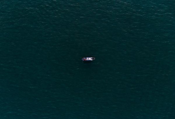 over the sea, boat Wallpaper 3195x2188
