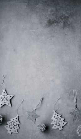 christmas toys, gray, christmas Wallpaper 600x1024