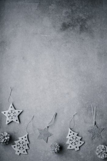 christmas toys, gray, christmas Wallpaper 640x960