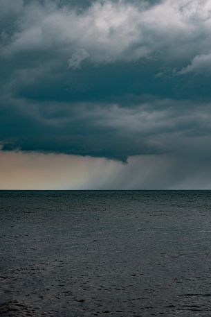 lake, storm Wallpaper 640x960