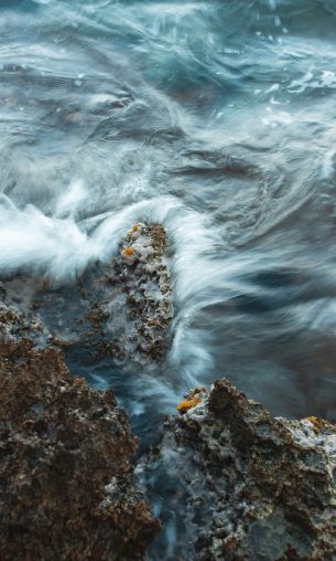 rocks, waves Wallpaper 1200x2000