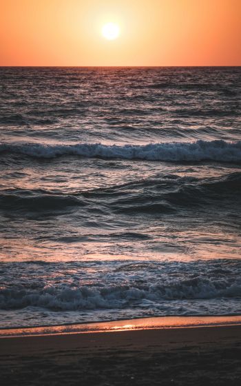 sunset at sea Wallpaper 800x1280