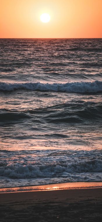 sunset at sea Wallpaper 1080x2340