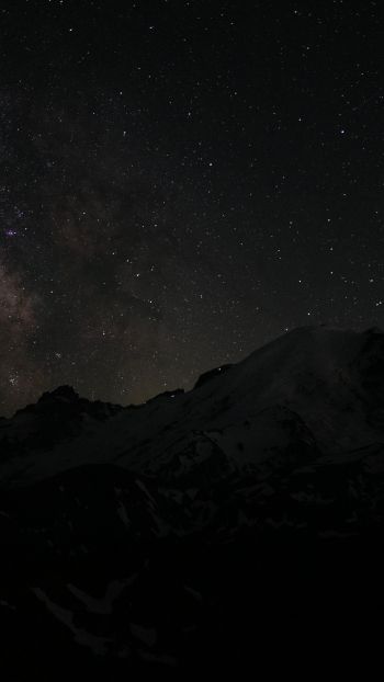 Обои 750x1334 ночь, ночные горы