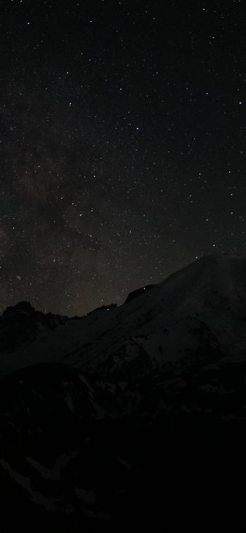 night, night mountains Wallpaper 828x1792