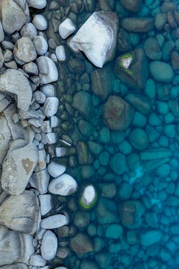 sea, stones Wallpaper 640x960