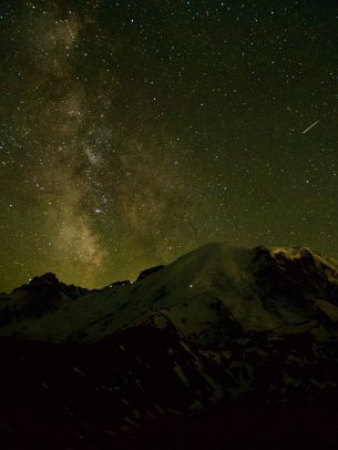 Обои 1668x2224 ночное небо, горы