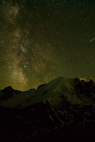 night sky, mountains Wallpaper 640x960