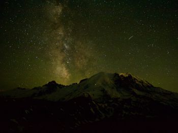 Обои 800x600 ночное небо, горы