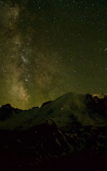 night sky, mountains Wallpaper 1600x2560
