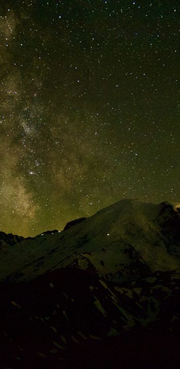 night sky, mountains Wallpaper 1080x2220