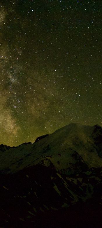 Обои 720x1600 ночное небо, горы