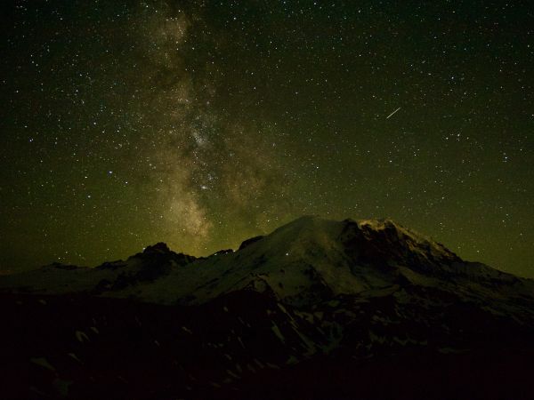 night sky, mountains Wallpaper 800x600