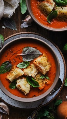 tomato soup, food Wallpaper 1080x1920
