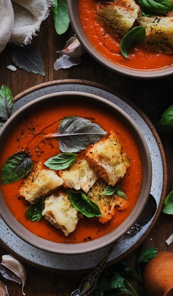 tomato soup, food Wallpaper 600x1024