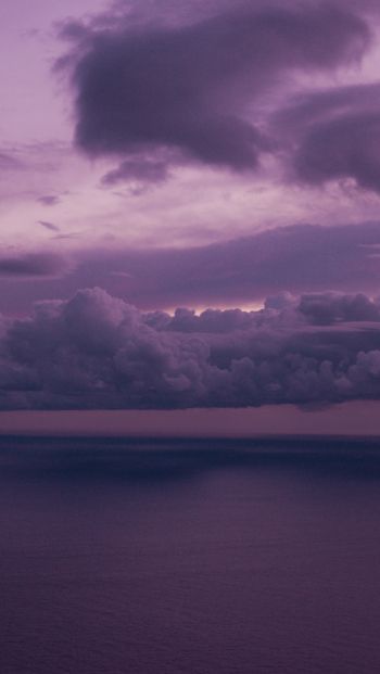 night sea, lilac Wallpaper 640x1136
