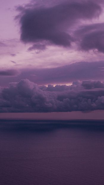 night sea, lilac Wallpaper 750x1334