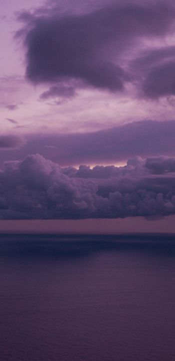 night sea, lilac Wallpaper 1080x2220