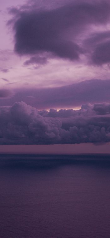 night sea, lilac Wallpaper 828x1792