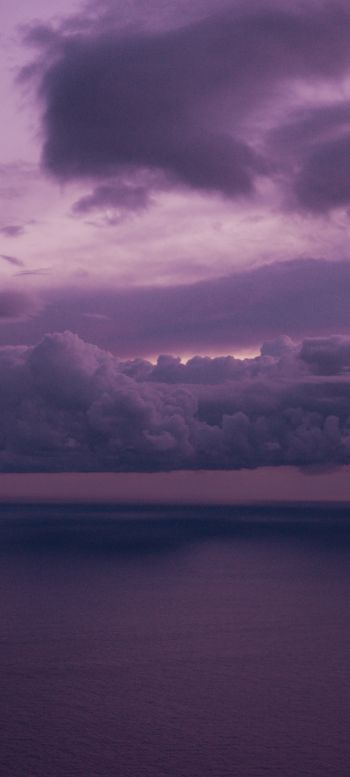 night sea, lilac Wallpaper 1080x2400