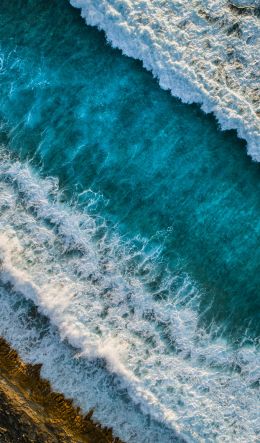 sea, waves, sea foam Wallpaper 600x1024