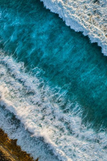 sea, waves, sea foam Wallpaper 640x960