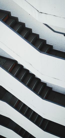 Toulouse, France, staircase Wallpaper 1440x3040