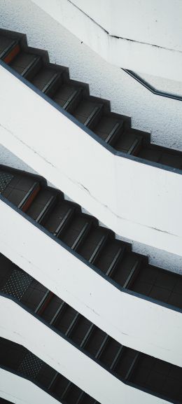 Toulouse, France, staircase Wallpaper 1080x2400