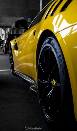 Ferrari F12tdf, sports car, yellow Ferrari Wallpaper 600x1024