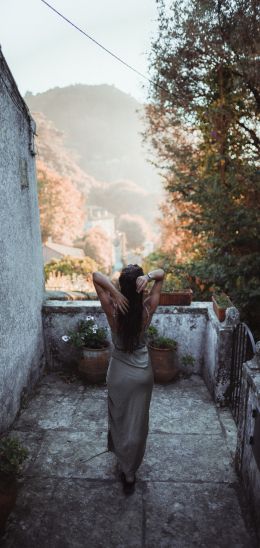 girl in dress Wallpaper 1440x3040