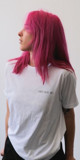 girl with pink hair Wallpaper 720x1440