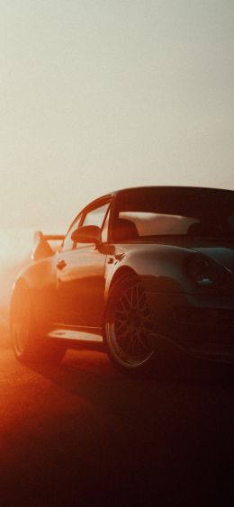 car at sunset Wallpaper 1080x2340