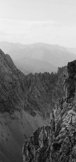 Rocks B&W Wallpaper 1080x2280