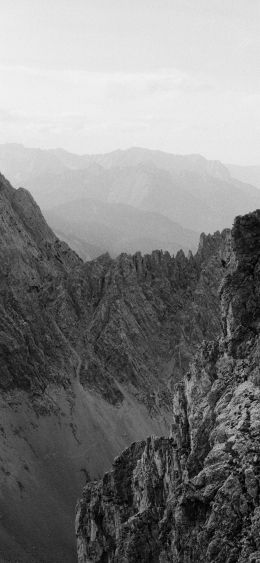 Rocks B&W Wallpaper 1080x2340