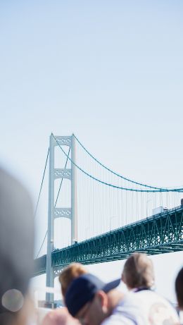 Mackinac Bridge, USA Wallpaper 640x1136