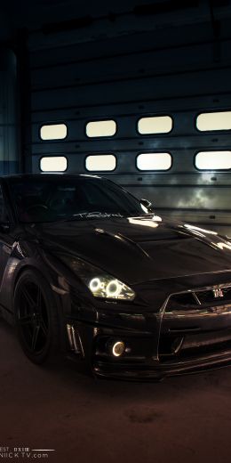 NIssan Skyline GTR R35, mustang, sports car Wallpaper 720x1440