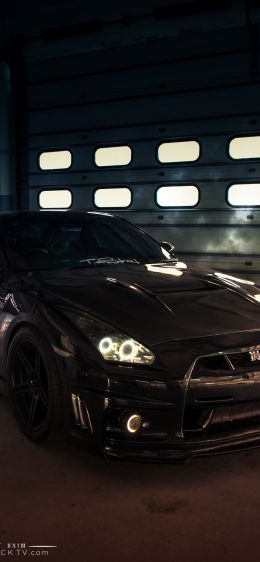 NIssan Skyline GTR R35, mustang, sports car Wallpaper 1125x2436