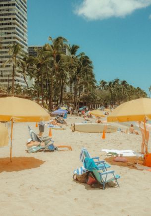 Waikiki, Honolulu, Hawaii, USA Wallpaper 1668x2388