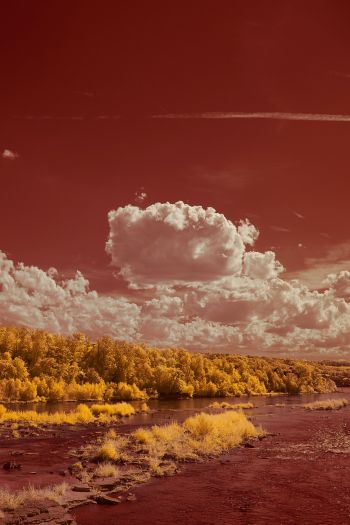 landscape, cumulus Wallpaper 640x960