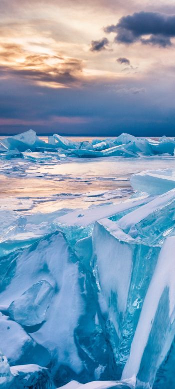 Baikal, ice, landscape Wallpaper 1080x2400