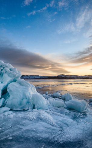 Baikal, lake, winter Wallpaper 1752x2800