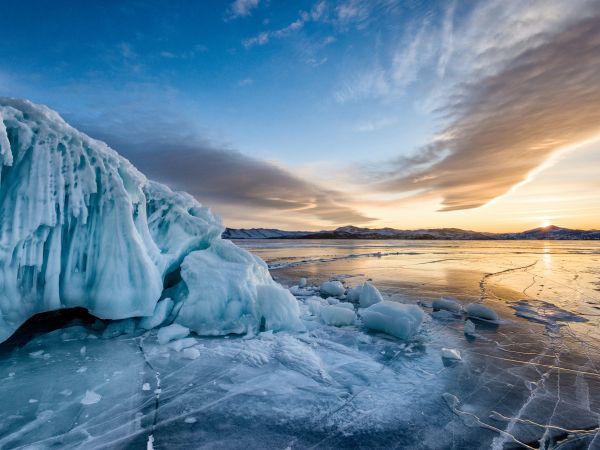 Baikal, lake, winter Wallpaper 1024x768