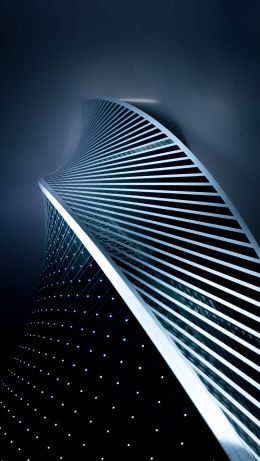 Moscow City, skyscraper, black Wallpaper 640x1136