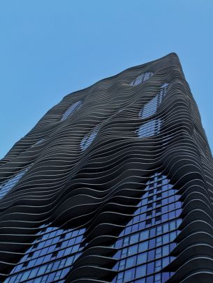 Обои 1536x2048 Волнистое здание, Чикаго, Иллинойс, США