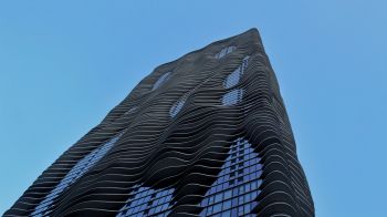 Обои 2048x1152 Волнистое здание, Чикаго, Иллинойс, США