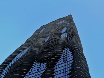 Обои 800x600 Волнистое здание, Чикаго, Иллинойс, США
