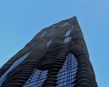 Обои 1280x1024 Волнистое здание, Чикаго, Иллинойс, США