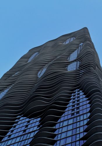 Обои 1668x2388 Волнистое здание, Чикаго, Иллинойс, США